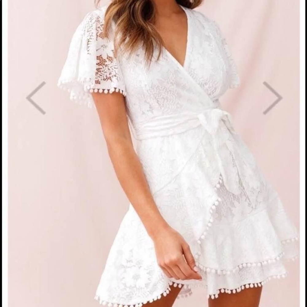 Lace white dress